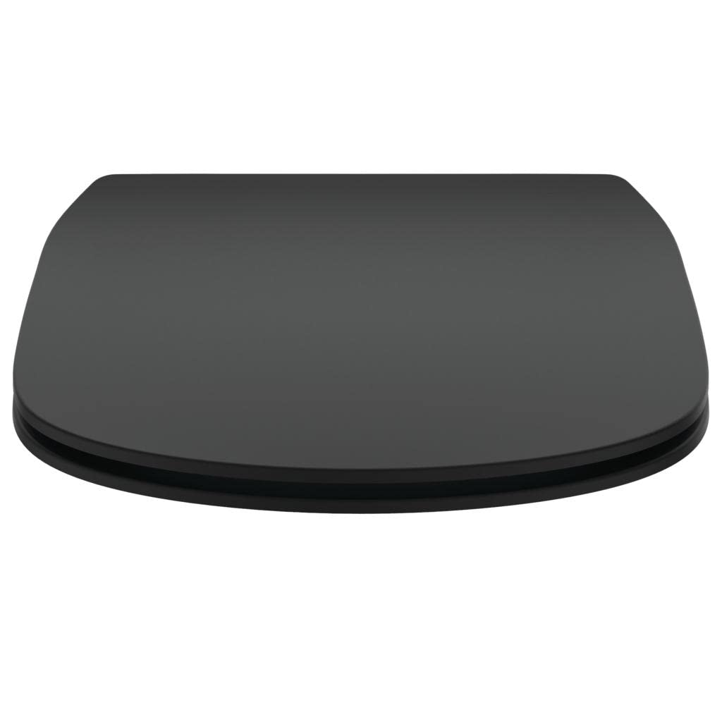 Ideal Standard Tesi Toilet Seat and Cover - Slim Design - Slow Close - Quick Release - Silk Black - T3527V3
