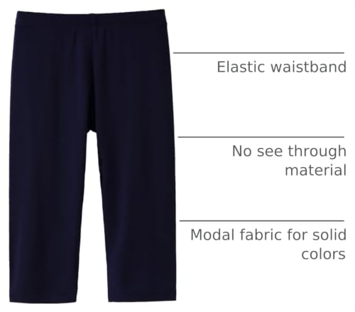 IRELIA 3 Pack Modal Girls Leggings Capri Solid Pant for School/Holiday 03 M - image 4