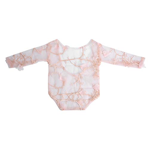 Preisvergleich Produktbild Baby Anzug Spitze Kleidung Blütenblatt Fotografie Requisiten Props Fotoshooting Zubehör für Neugeboren(Orange)