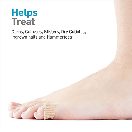 Image of NatraCure Gel Toe Tube Cushion Sleeves (Small) - 5 piece Trim-to-Fit Tubing Set - (Relieves and Protects Corns, Blisters, Hammertoes, and Calluses) - 5 PACK