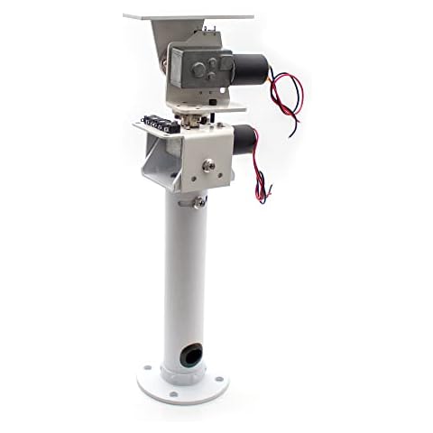 LeTkingok DIY DC Dual Axis Pan Tilt Solar Tracking and Monitoring Robot Heavy Load High Torque All Metal X Axis Y Axis Worm Gear Motor Cover