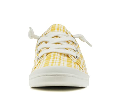 Image of Soda Flat Women Shoes Linen Canvas Slip On Sneakers Lace Up Style Loafers Zig-S