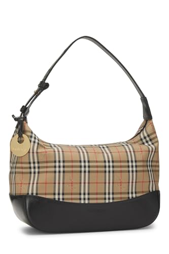 Pre-Loved Haymarket Check Shoulder Bag, Black2