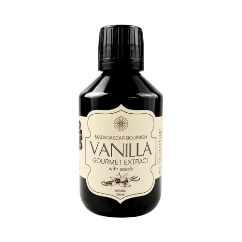 Title: Vanilla Scientific Bourbon Gourmet Vanilla Extract with Seeds - Madagascar 100% Natural Extract for Baking and Cooking - Alcohol Free Gluten Free Vegan 200ml