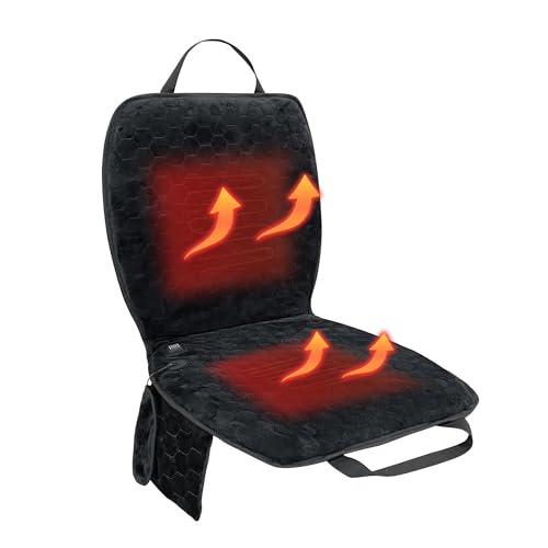 Portable Heated Seat Cushion(No Power Bank) Heated Camping Chair Pad,Foldable Heated Stadium Seat for Bleachers,USB Powered Heated Seats Great for Sports, Fishing, Concerts Black