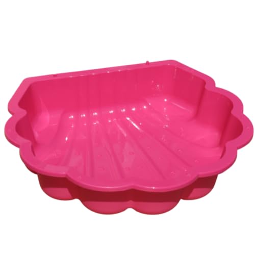 Sand- & Wassermuschel Pink Sterne 1-teilig Kinder Sandkasten & Planschbecken stabile Kunststoff-Muschel für Garten Balkon & Strand Outdoor Wasserspielzeug 86 x 77 x 18 cm für Kinder 16 Jahre
