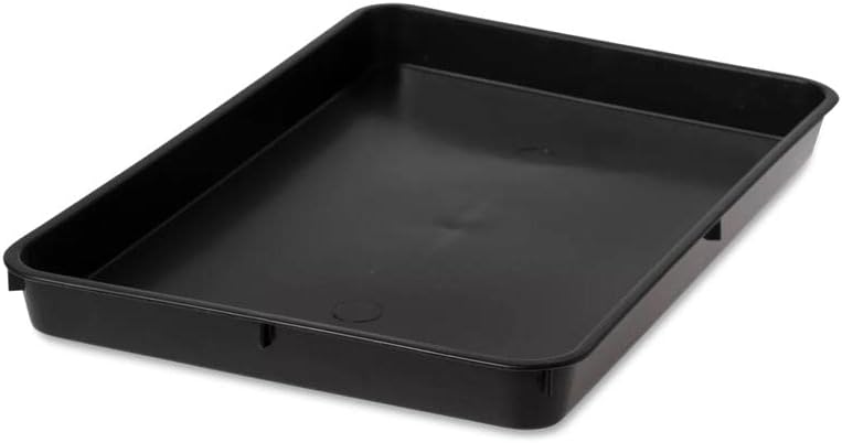 Gardener's Supply Company Small Plant Tray | Multi-use Durable Plastic Tray for Indoor & Outdoor Plants, Seed Starting & Potted Succulents, Flowers | ​22-5/8 L x 15-1/2 W x 2 Deep - Black