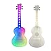 KEPOHK 23 Zoll LED Ukelele Beleuchtung Smart Concert Hawaii Gitarre Einzigartiges Anti-Broken-Polycarbonat mit transparenter Tasche/USB-Kabel 23 Zoll
