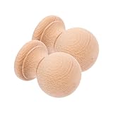 PEPLAYTAL 2Stücke Unlackierte Holzball-finialen für Möbel Dekorative Holz-finialen für Innendekor Robuste und Möbelaccessoires Vielseitige Anwendung für Verschiedene Möbelstile
