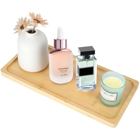 Amocytec Bamboo Vanity Tray Cover