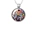 Disney Toy Story Woody Buzz Lightyear Cabujón de cristal redondo chapado en plata/cristal colgante collar de joyería regalo