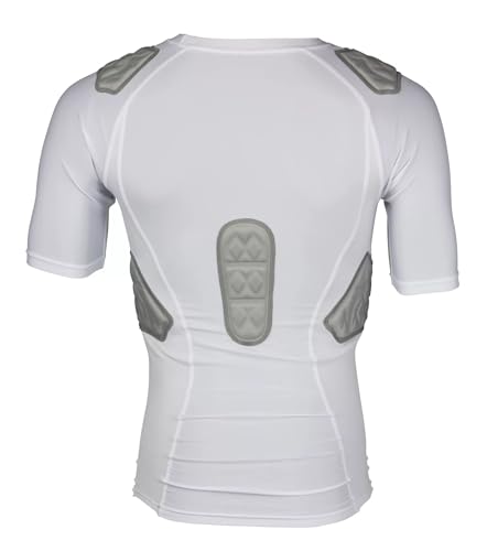 Schutt ProTech Youth All-in-One Football Padded Compression Shirt with Integrated Pads (US, Alpha, Small, Regular, White)4