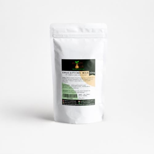 NatureSack Emulsifying Wax NF Non-Ionic Flakes Cosmetic Grade for DIY Lotion Cream Body Butter Hair Conditioner Face Moisturizer Skincare Formulation Easy Melt Resealable Pack 425g Pack of 1