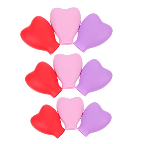 Baluue 9 Pièces Étuis Silicone Pour Pinceaux Maquillage Manchons Protections Têtes Pinceaux Cosmétiques Voyage