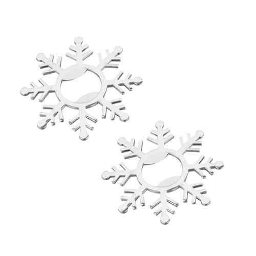 Zerodeko Abridores de Botellas de Cerveza 2 Forma de Copo de Nieve de Aleación Multiusos y Delicados, Perfectos para Regalos en Bodas y Fiestas de Navidad