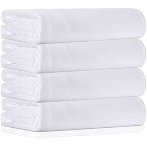Macarrie 4 Pieces Sublimation Oversized Bath Towel, 40x80 Inch Polyester Bath Towel for Sublimation, Soft Large Jumbo Bath Towels Absorbent Towel for Bath, Beach, Pool, Sports, Blank Towel for DIY Cover