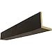 Ekena Millwork BMHH2C0080X060X120NS 2-Sided (L Hand Hewn Endurathane Faux Wood Ceiling Beam, 8"W x 6"H x 10