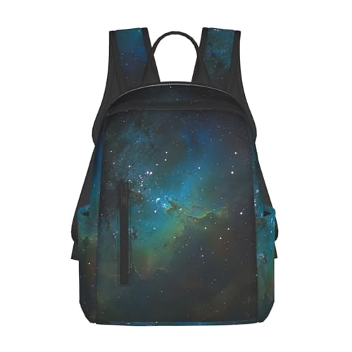 Sac à dos vert galaxie pour le travail, le shopping et les voyages
