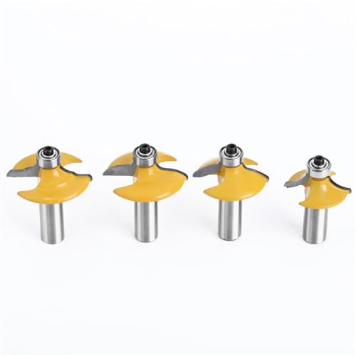 �g���}�[ �r�b�g 1PC 1/2" 12.7MM Shank Milling Cutter Wood Carving Drawer Face Mill Round Over with Beading Edging Router Bit Set Tipped