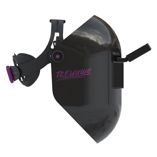 Tefuawe Black Flip Up Chopped Fiberglass Sugar Scoop Welding Helmet, Medium Cut top and Bottom Sugar Scoop Pipeline Welding Hood