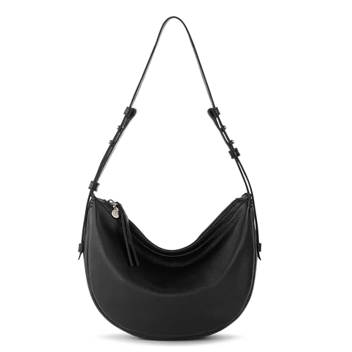 Image of The Sak Tess Crescent Shoulder Bag - Premium Women's Handbag for Everyday & Travel - Adjustable Strap with Zipper Closure