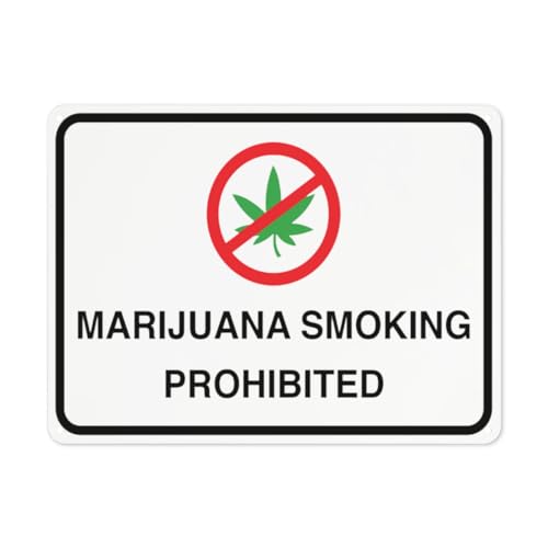 Marijuana Smoking Prohibited Aluminum Safety Sign