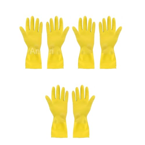 DarkShri Multi-Purpose Reusable ruber hand gloves | Dish Washing Gloves | Kitchen Cleaning | Bathroom | Toilet | Working| Painting | Gardening | Pet Care Pack Of (3) (B0D3F922V4) Amazon Price History, Amazon Price Tracker