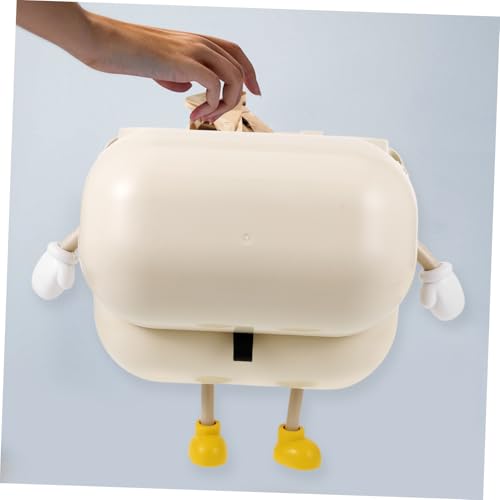 Caneca colgante para compost de cocina con tapa beige miniatura 2