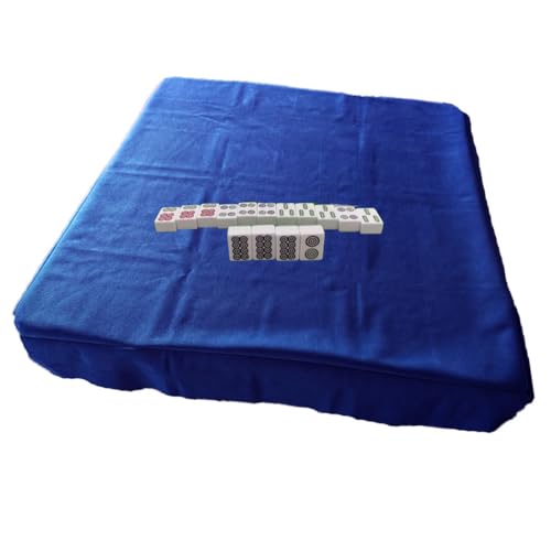 SUNSURE Mahjong Table Cover 32inch Card Table Cover Cards Game Poker Table Tops Felt The Table Cover Poker Felt Table Cover for 32inch Table (Blue)