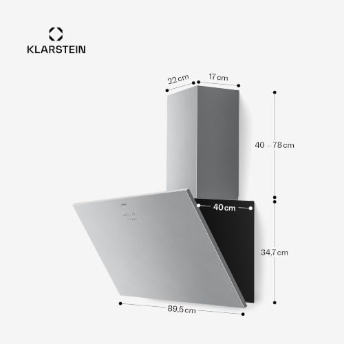Hotte Inclinée Lining Mode Évacuation Et Recyclage D'air Design Haut De Gamme 557 M³h 90 Cm - vue 8