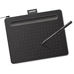 Wacom Intuos Small Graphics Drawing Tablet, Includes Training & Software; 4 Customizable ExpressKeys Compatible with Chromebook Mac Android & Windows, Photo/Video Editing, Design & Education, Black