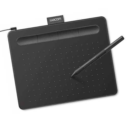 Wacom Intuos Small Graphics Drawing Tablet, Includes Training & Software; 4 Customizable ExpressKeys Compatible with Chromebook Mac Android & Windows, Black by Wacom - Used condition - US$32.78