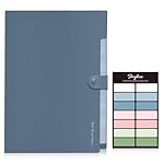 SKYDUE Expanding File Organizer with 8 Pockets, Accordion File Folders with Labels, Portable Document Paper Bill Receipt Organizer, Home College School Office Supplies, Letter Size, Blue - Image 4