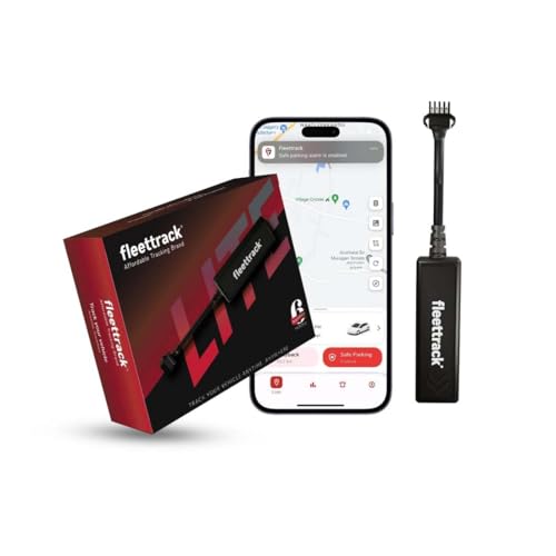 Fleettrack 4G Lite GPS Tracking Device with 1 Year Free App – Wired Tracker for Car, Bike, Scooty, Truck, Bus | Real-Time Location, Engine Alerts, Geo