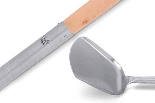 Craft Wok Ladle and Spatula Set with Wooden Handles for Asian Chinese Carbon Steel Woks Traditional / 732W325