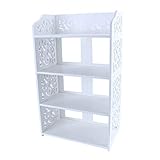  Victool YCS Schuhregal, Schuhschrank Rack Box Schubladen Lagerregal Holz Kunststoffplatte Regal (4 Regal)