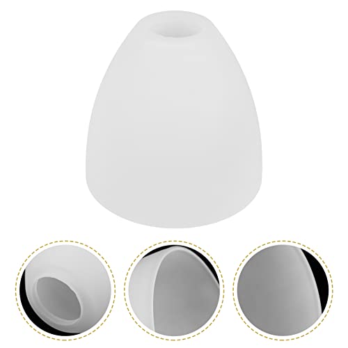 OSALADI Glass Pendant Light Bell Shaped Glass Lamp Shade E27 White Dome Lampshade Light Fixture Cover Replacement for Pendant Lighting Chandeliers Wall Sconce Light Shade - Image 3