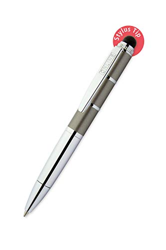 ONLINE 33660/3D Stylo bille Piccolo Gris, rétractable, avec recharge D1, encre bleue, idéal pour le sac à main/agenda