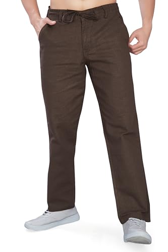 Image of DIVISIVE Men's Relaxed Fit Cotton Linen Blend Trousers