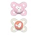 MAM Original Start Newborn Baby Pacifier, Best Pacifier for Breastfed Babies, Sterilizer Case, Girl , 0-3 Months (Pack of 2)