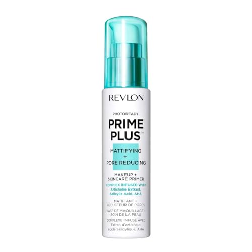 Revlon PhotoReady Prime Plus, Serum Prebase Matificante y Reductora de Poros, Piel Mixta y Grasa, con Ácido Salicílico y AHA, 30 ml