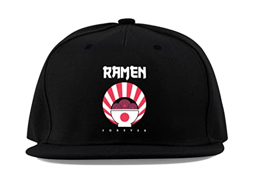 Casquette de baseball Ramen Forever coton respirant noir, chapeau de soleil réglable homme femme