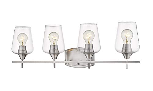 Z-Lite 4 Light Vanity 473-4V-BN, Clear