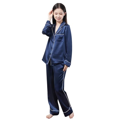 [Utukky] シルクパジャマ レディース シルク100% 6Aランク【2024夏新登場 TVで紹介されたブランド】 冷感 夏用 長袖 長ズボン 上下セット ルームウェア 前開き 静電気防止 吸湿保湿 アレルギー対策 美肌 プレゼントのサムネイル