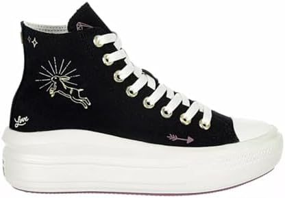 Converse Unisex Chuck Taylor All Star Move Hi Top Sneaker - Lace up Closure Style - Black/Dreamy Dahlia/Egret 10 | Image 1