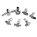 IMELBUFF JIC37 Hydraulic Swivel Run Tees 7-Pack Hydrulic Tee Connector Tester Coupling Set for Hydraulic System Excavator Construction Machinery
