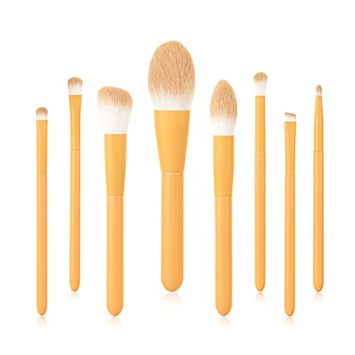 MQPALZKD Juego de 8 brochas de maquillaje, brocha suave, mango de madera, herramienta de belleza, brocha for base de maquillaje en polvo, brocha de maquillaje(3-Pack)