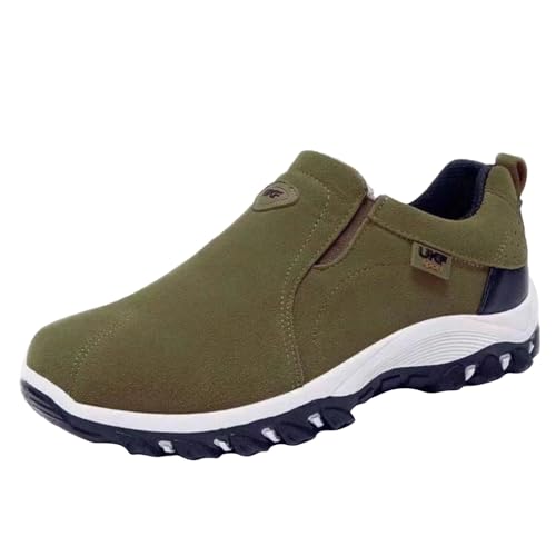 Genérico Zapatillas Mujer Gimnasio Zapatillas Retro Mujer Zapatos de Senderismo para Hombre Zapatos Casuales para Exteriores esmerilados para Hombre Zapatillas Sin Cordones Zapatillas (Green, 42)