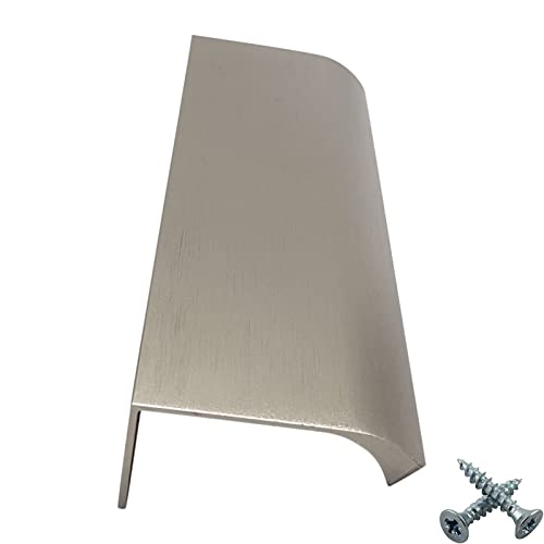 M4TEC Bar Kitchen Cabinet Door Handles Cupboards Drawers Bedroom Furniture Concealed Finger Edge Pull Handle for Wardrobe & Bedroom Cabinet Brushed Stainless Steel. VD3 Series: 64 mm Pack of 10 - Image 2