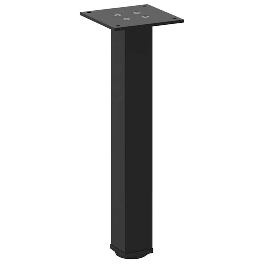 Patas de mesa de café, 4 unidades, acero negro, 30 – 32 cm, altura regulable, con tornillos, patas de muebles para mesa de café, estructura de mesa, estable, antideslizante, diseño industrial